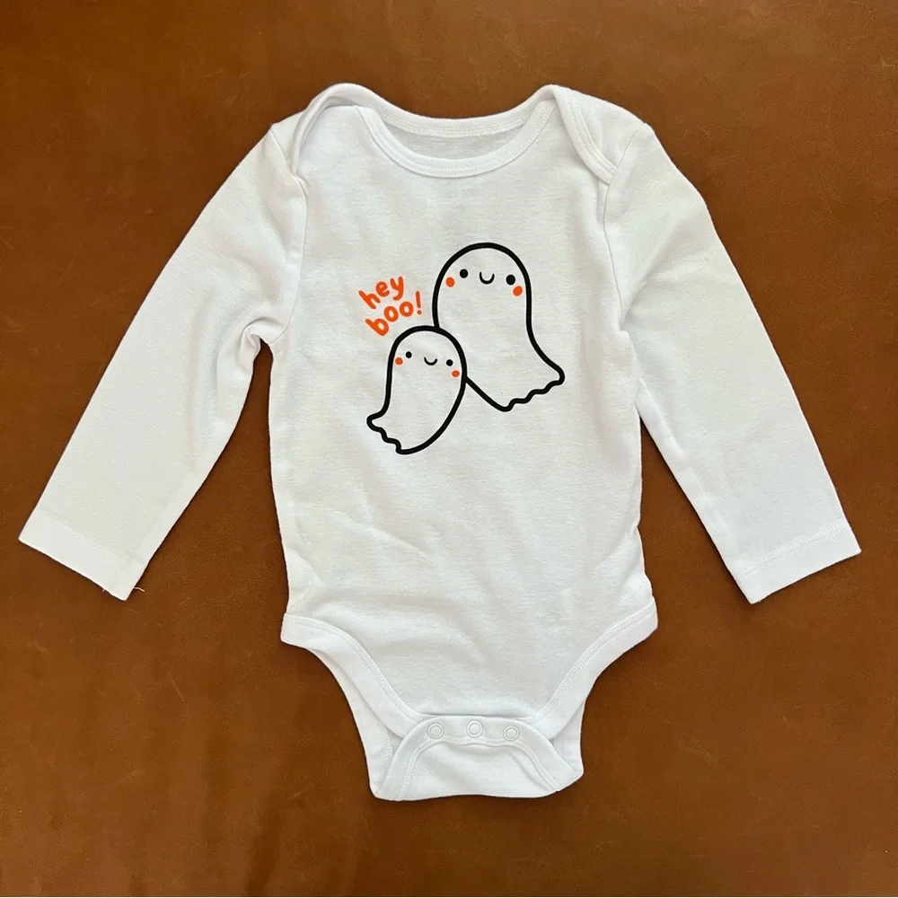 JUMPING BEANS Halloween Ghost and Pumpkin 2pc Set, 12mo